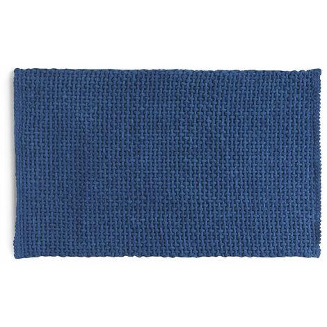 Badezimmerteppich Cm 50X80 Aus Blauer Baumwolle Und Mikrofasern  Frangipani