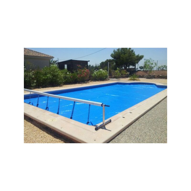 Cubierta-Manta-Cobertor-Lona Térmica-Solar 600micras ECO para piscina de 8  x 5 metros sin refuerzo