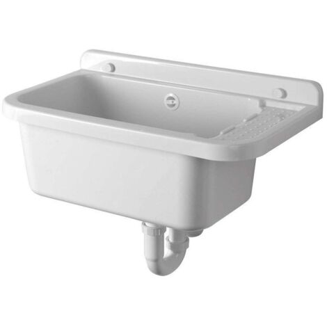 Lavabo da esterno a parete capienza 40 litri 60x42x30 cm pilozzo sivep - negrari