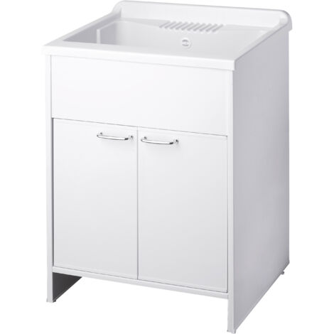 Lavatoio in PVC in KIT 60X50 per Interni/Esterni BIANCO (1/5)