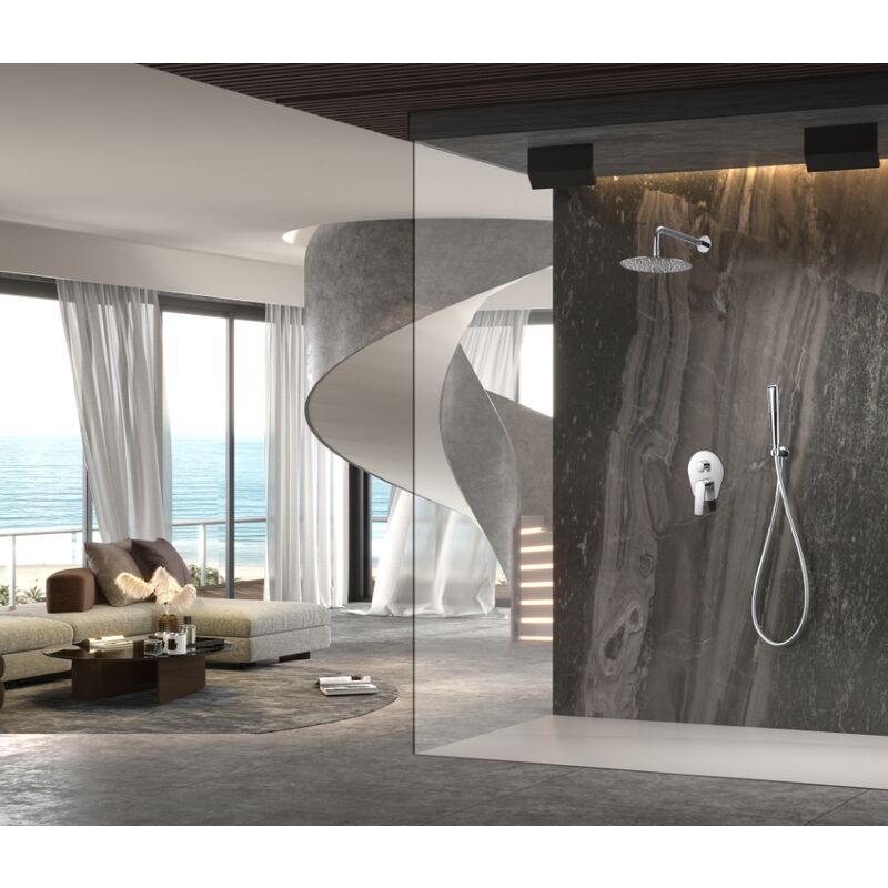 Conjunto de accesorios de baño moderno fabricados con acero inoxidable  color negro mate Valaz