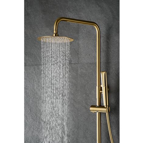 Conjunto ducha termostático Nápoles oro cepillado (1/5)