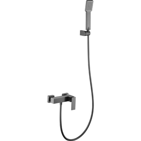 Kit ducha monomando Pisa black gun metal