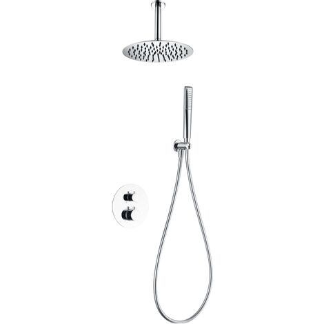 IMEX GTS060 SALERNO Conjunto Ducha Termostático Empotrado Cromo - ref: GTS060
