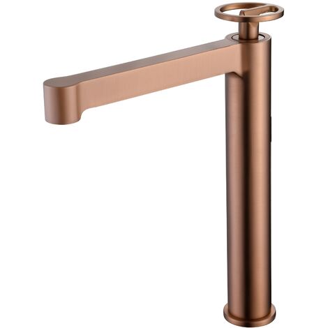 IMEX BDC033-3ORC OLIMPO Monomando Lavabo Alto Oro Rosa Cepillado - ref: BDC033-3ORC