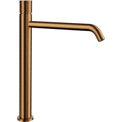 Grifo de Lavabo de Caño Alto  Modelo HELIOS  Fabricado en Cobre PVD  Monomando  Acabado en Cobre Pvd (1/2)