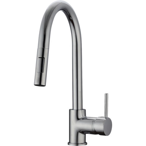 Grifo de cocina con mezclador monomando extraíble Round Cromo GME (1/2)