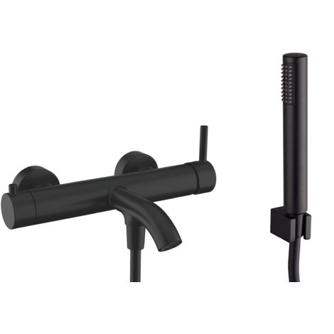 Grifo de Bañera  Modelo SIRIO  Fabricado en Latón  Monomando  Acabado en Negro