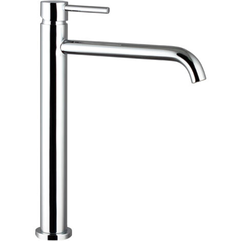 Grifo de Lavabo de Caño Alto Modelo SIRIO Fabricado en Latón cromado Monomando Acabado en Cromo (1/2)