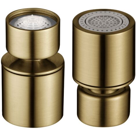 IMEX aerador de cocina giratorio en ABS acabado oro cepillado con doble función modelo M22H Imex-RR0031-OC