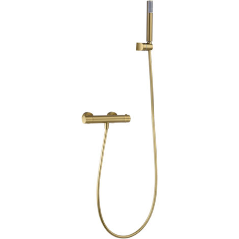 Kit ducha termostatico Monza oro cepillado (1/3)