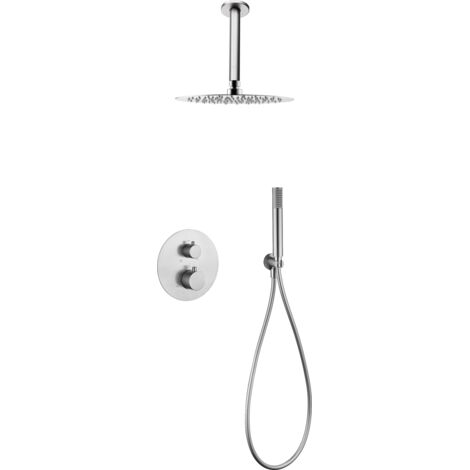 Grifo termostático empotrado de ducha con diseño compacto