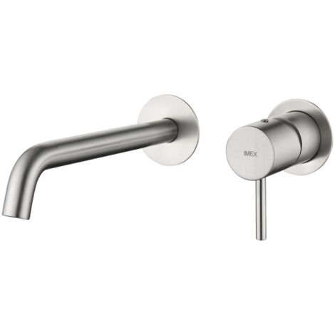 IMEX GLM039/NQ MONZA Grifo Monomando Lavabo Empotrado Color Níquel Cepillado - ref: GLM039/NQ