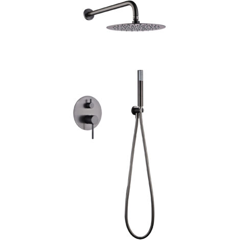 Conjunto de ducha  empotrado monza black gun metal [ IMEX® ]