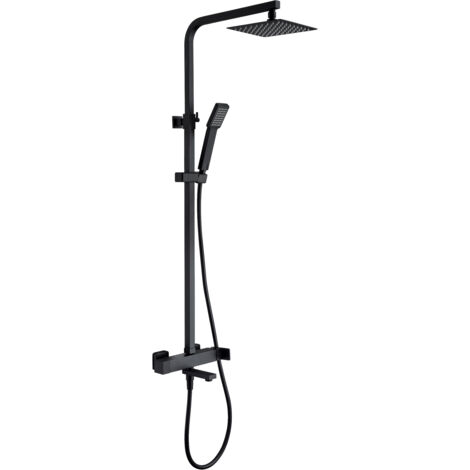 Conjunto bañera monomando Fiyi negro mate [ IMEX® ]