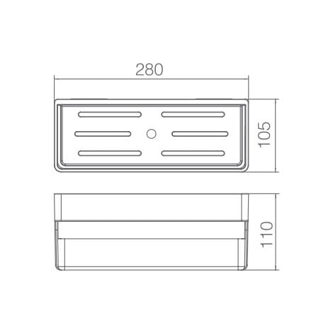 Jabonera frontal de PVC color blanco [ IMEX® ]