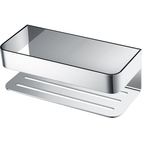 IMEX Portasapone frontal en acero inoxidable S304 y latón acabado cromado diseno resistente y funcional modelo MAYURA Imex-ADY007