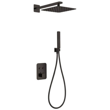 Columna de ducha termostática empotrada Madeira negro [ IMEX® ] (1/5)