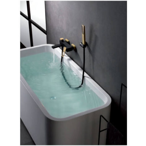 Grifo de bañera/ducha Suecia negro oro [ IMEX® ]