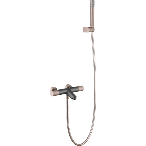 Grifo de bañera/ducha termostático Line gris mate champagne [ IMEX® ]