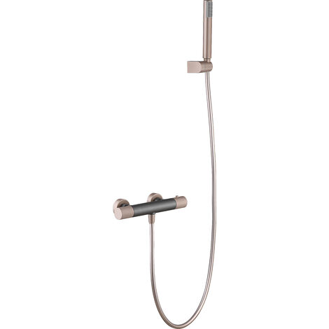 Monomando kit ducha termostático Line gris mate-ch IMEX BTD038-5GC