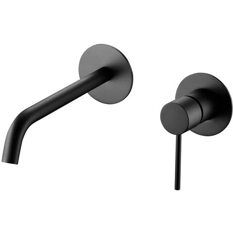 Monomando empotrado lavabo Milos Stick negro mate IMEX GLIS045/NG