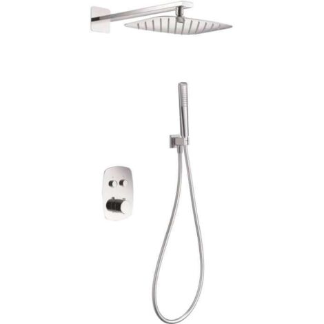 Conjunto ducha monomando Ural negro mate - IMEX (1/4)