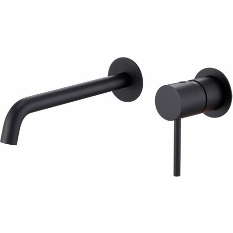 IMEX GLM039/NG MONZA Grifo Monomando Lavabo Empotrado Negro Mate - ref: GLM039/NG