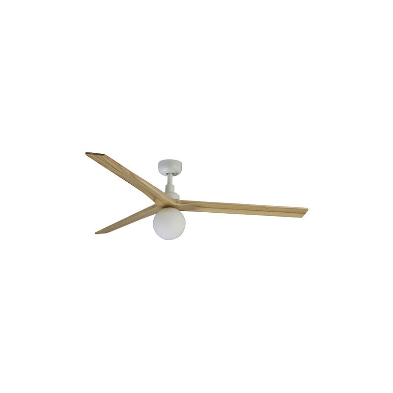 KLIM L Ventilateur avec lumière blanc/chêne Ø150cm