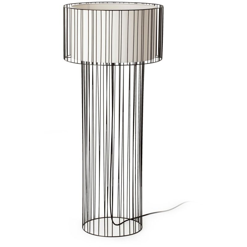 Lampadaire LED design LINDA argenté en métal