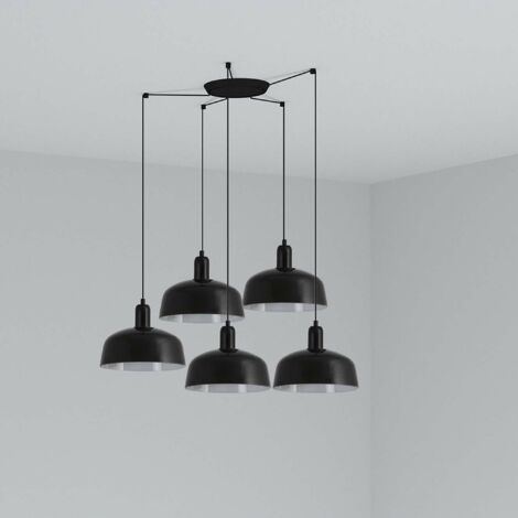TATAWIN M Luminaire suspendu noir à 5 lampes 20340-120-5L (1/2)