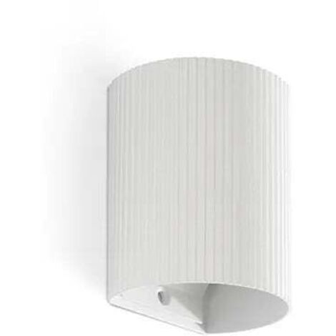 Applique murale cannelée blanche SOLE avec interrupteur 40526