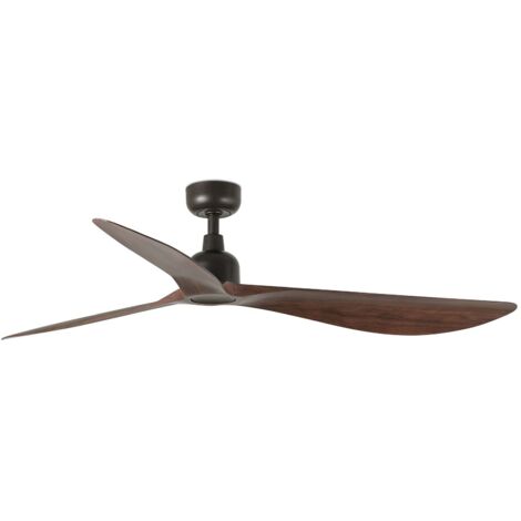 Faro Outwalnut Grand ventilateur de plafond à 3 pales marron foncé IP44