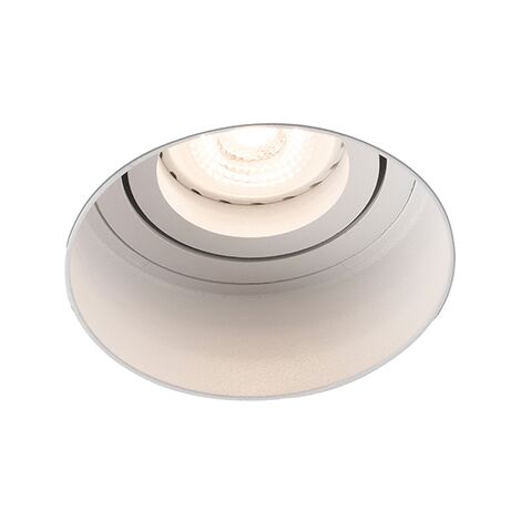 Faro Barcelona – Lampe encastrable orientable blanche GU10 8W – IP20 – Acier – Pour plafond – Dimmable – 40110