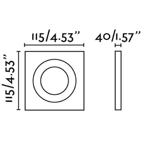 PASADENA GU10 SQ I spot encastrable noir 230V GU10 50W