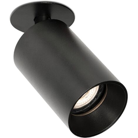 Faro Barcelona – Lampe encastrable au plafond et murale noire – Aluminium et ABS – GU10 8W dimmable – IP20 – 43753