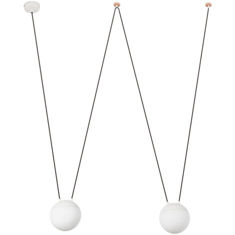 Faro Mine 28375-2L - Plafonnier à 2 Lumières Blanc, Bois, E27