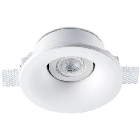 Faro Neu - Plâtre pour projecteur encastré rond à 1 lumière, blanc