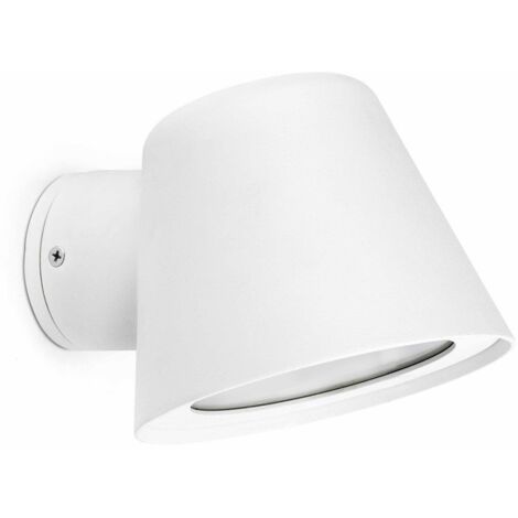 Faro Barcelona – Applique extérieure blanche mat IP44 – Aluminium et verre – GU10 35W – 9x11,5cm – 1 lumière – 71366