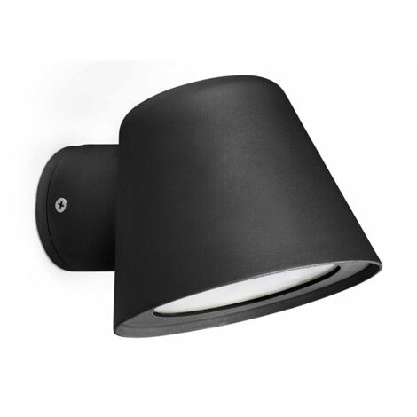 Faro Gina - Applique murale extérieure à 1 ampoule noire IP44, GU10