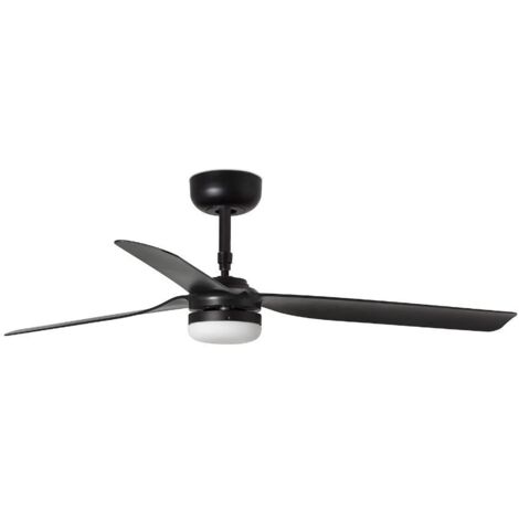 Faro Barcelona – Ventilateur de plafond noir avec lumière LED – 6 vitesses télécommandées – Débit d'air 173 m³/min – 3381521