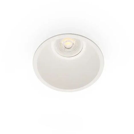 Faro Barcelona – Lampe encastrable au plafond ronde blanche – Spot GU10 IP20 – Aluminium – Pour espaces intérieurs – 8W – Fixation facile