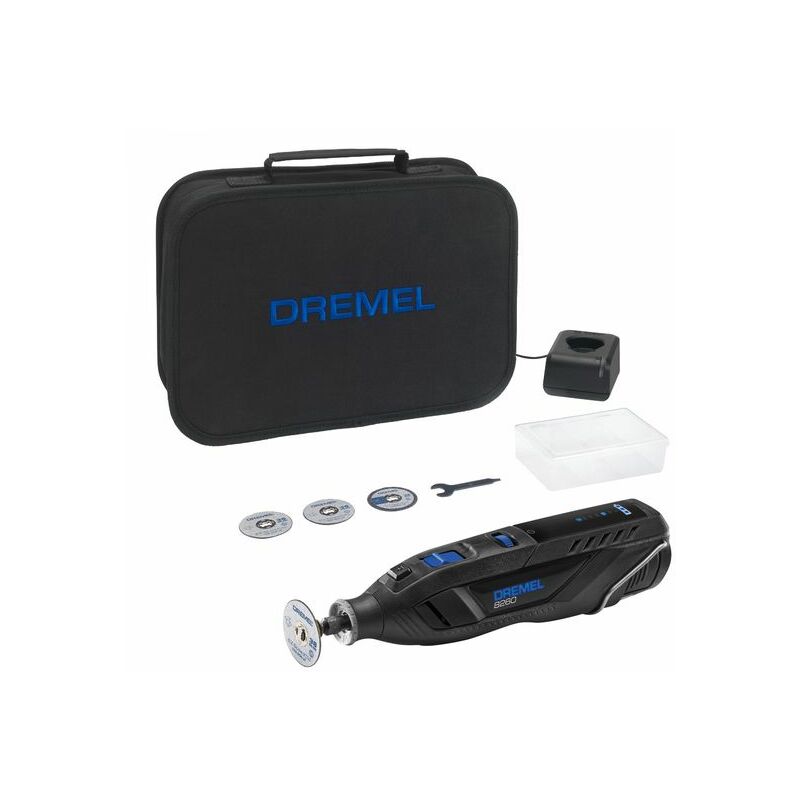 Dremel 8260 Multiherramienta batería motor brushless sin escobillas de litio 12 v 3 ah y un kit 5 82605