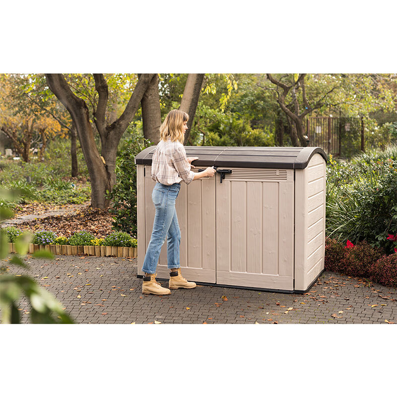 Keter Armadio Mobiletto Da Esterno Compact Shed Effetto Polirattan