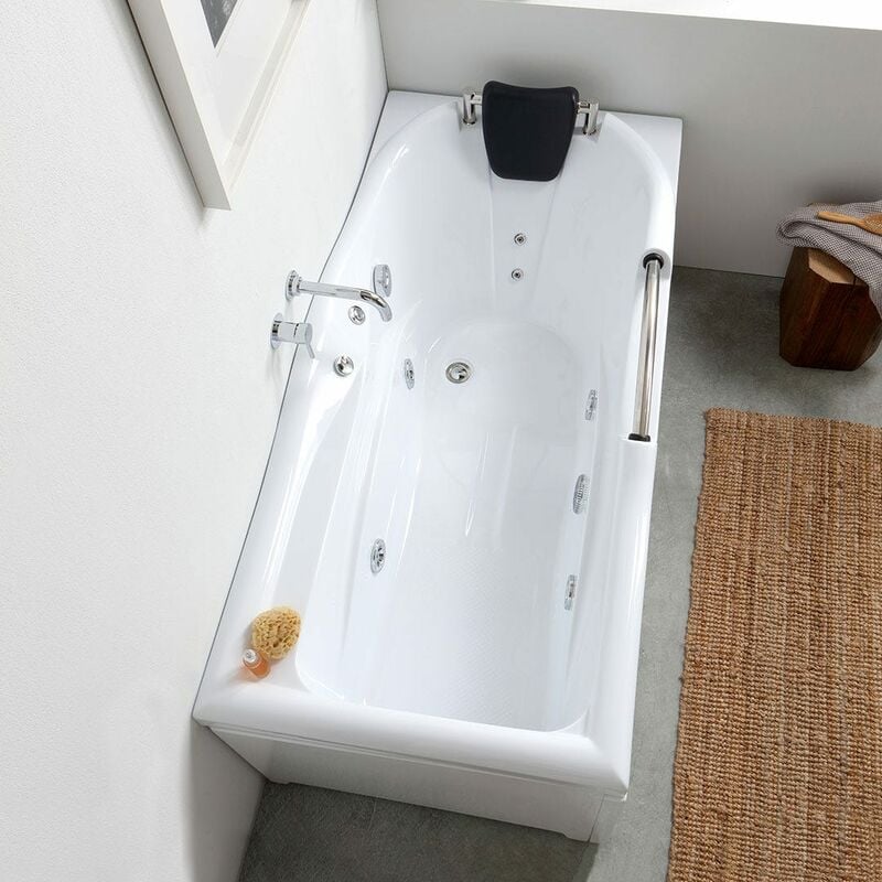 Bañera Hidromasaje Jacuzzi NEW CRISTY 135 cm de Esquina Angular 2 Plazas 2  Reposacabezas 8 chorros