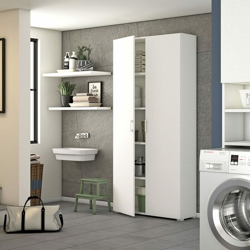 Mueble para Lavanderia multiusos 1 puerta Jacob color Negro TU