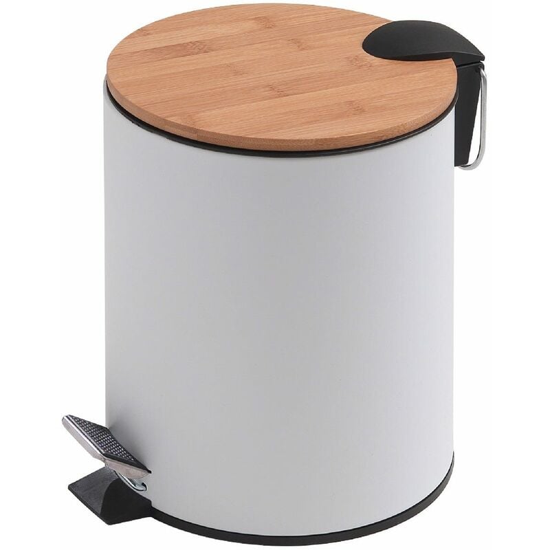  TATAY Cubo de pedales de baño estándar, 3L, polipropileno,  negro, 3 litros : Hogar y Cocina