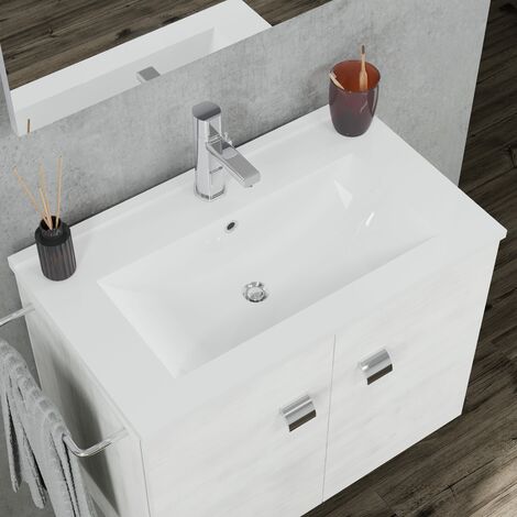 Mueble De Baño Suspendido Line Color Roble 60x45cm 