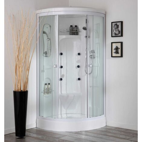 Cabina De Ducha Vesuvio 90X90 Con Hidromasaje Y Baño Turco