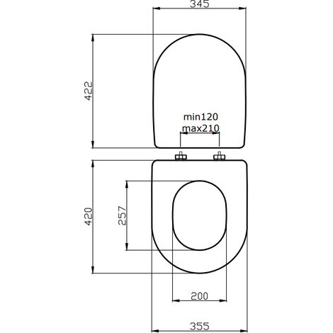 Tapa Para Inodoro Asiento Quadra Esedra Termoendurecible Soft